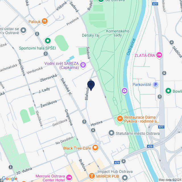 Naplánovat trasu do školy Obrázek mapy, kde se nachází škola